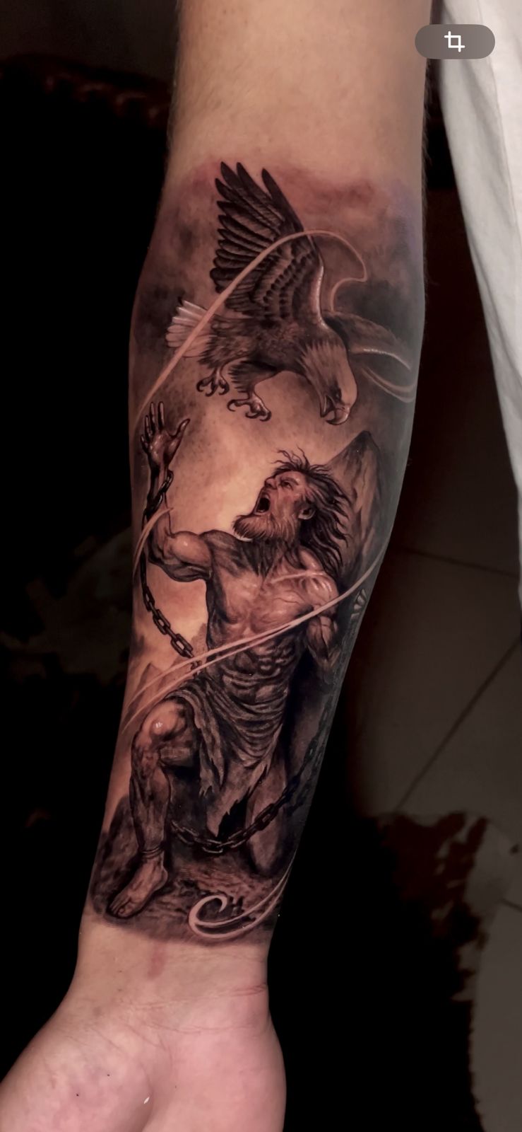 Tatuagem águia mitologia Prometeu - Bruno Ferrez realismo